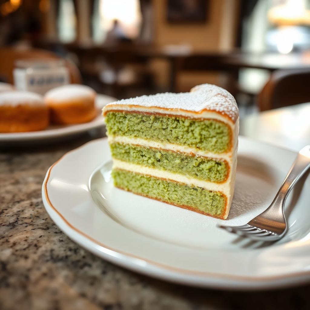 Pistachio Cake Slice